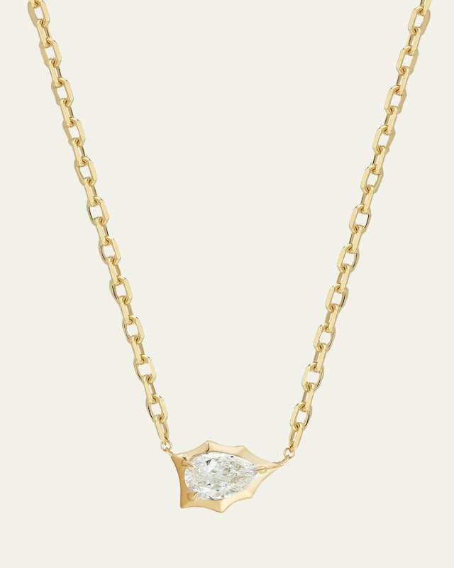 Envoy Pendant Necklace with Diamond Pear, 18"L